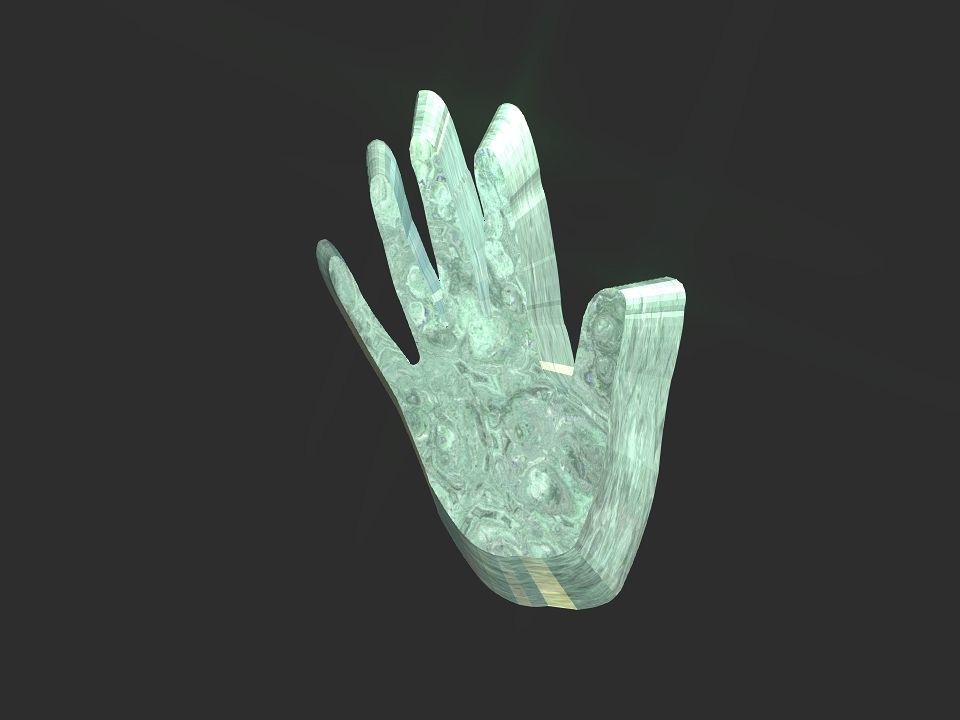 Hand 3d 2d shape 3D print model_21
