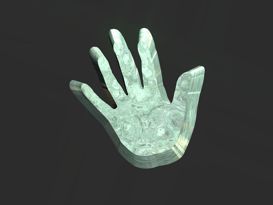 Hand 3d 2d shape 3D print model_19