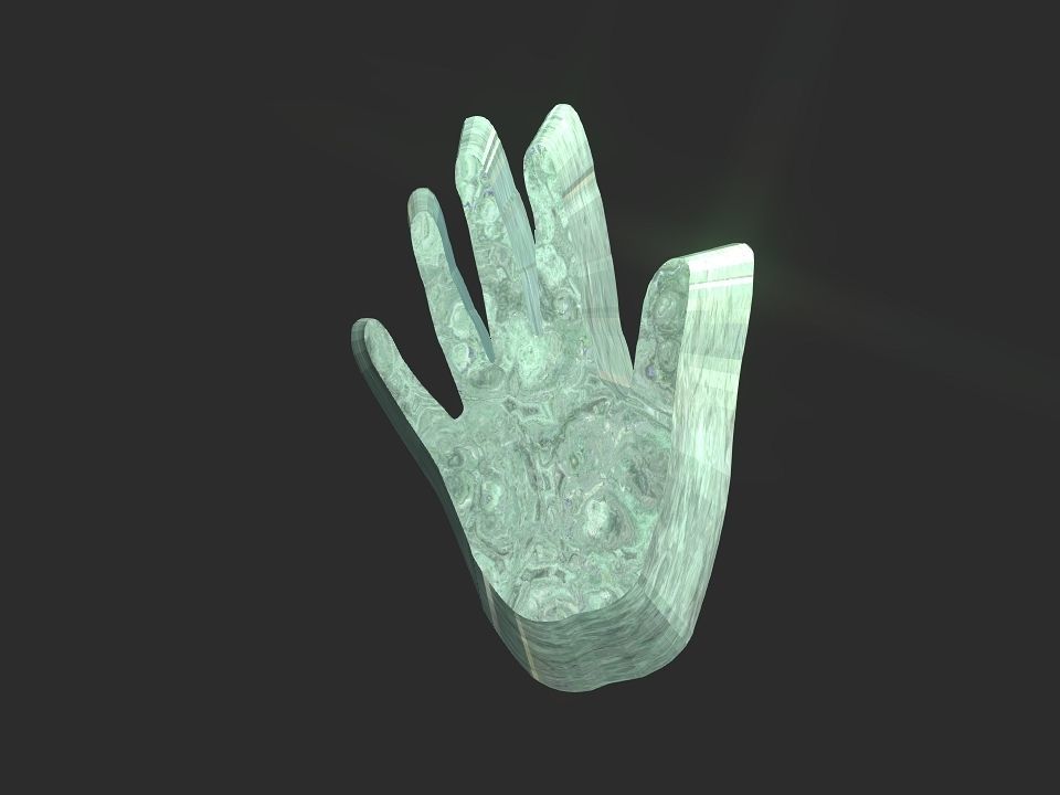 Hand 3d 2d shape 3D print model_12