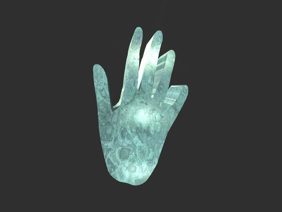 Hand 3d 2d shape 3D print model_3