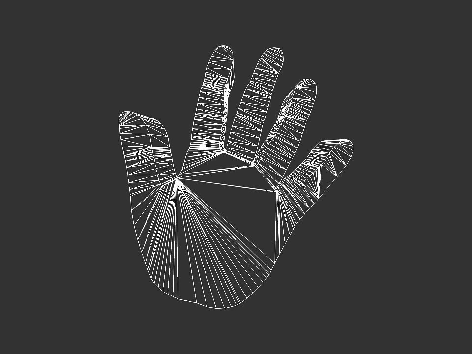 Hand 3d 2d shape 3D print model_36