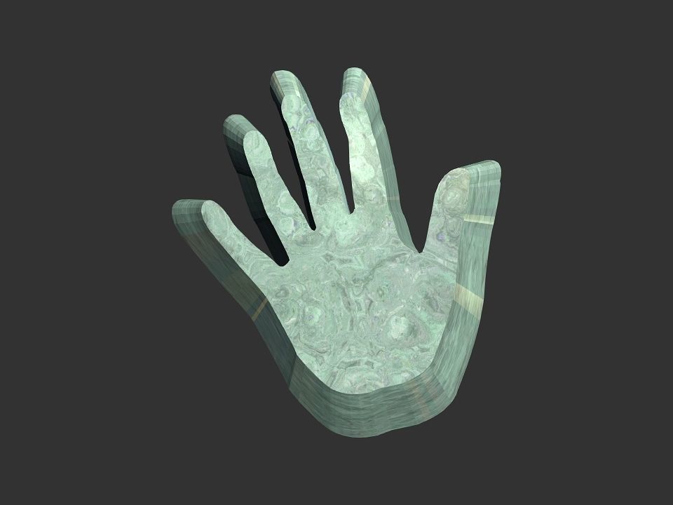 Hand 3d 2d shape 3D print model_22