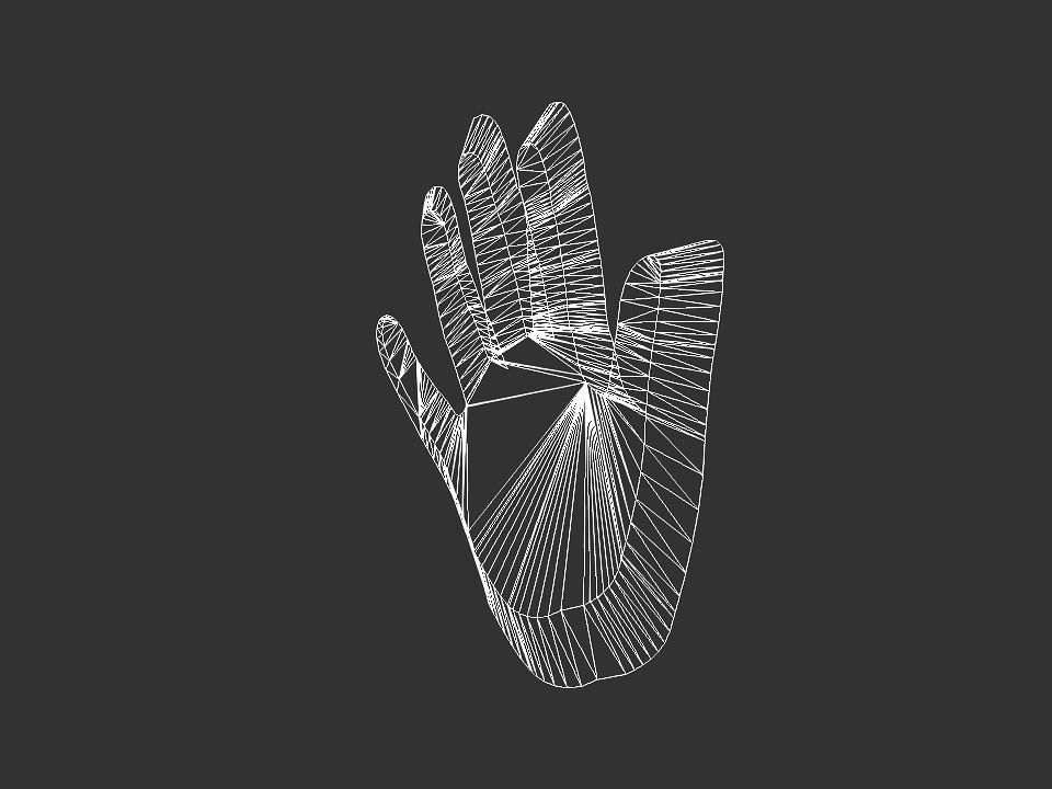Hand 3d 2d shape 3D print model_28