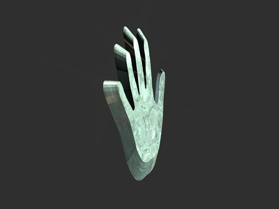 Hand 3d 2d shape 3D print model_15