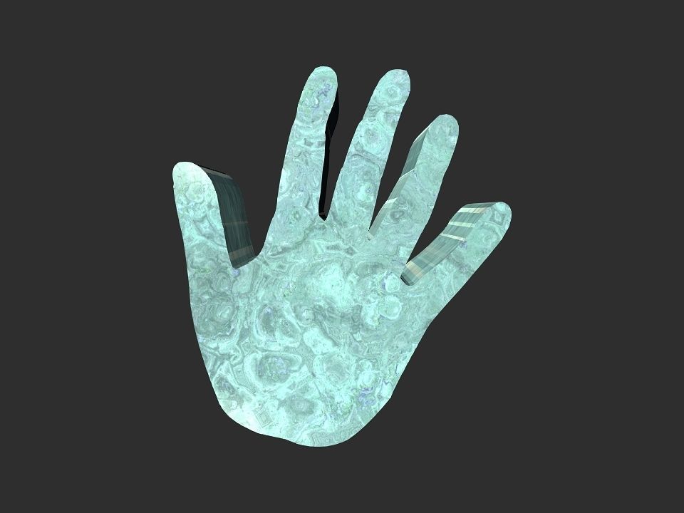 Hand 3d 2d shape 3D print model_6