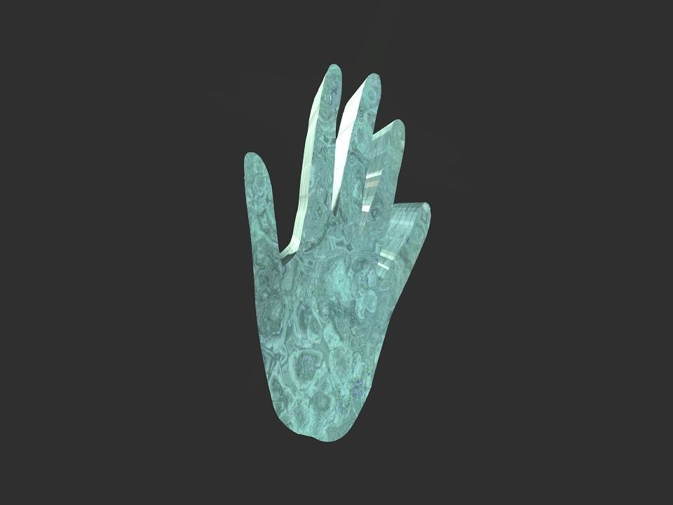 Hand 3d 2d shape 3D print model_2