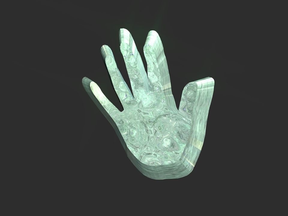 Hand 3d 2d shape 3D print model_20