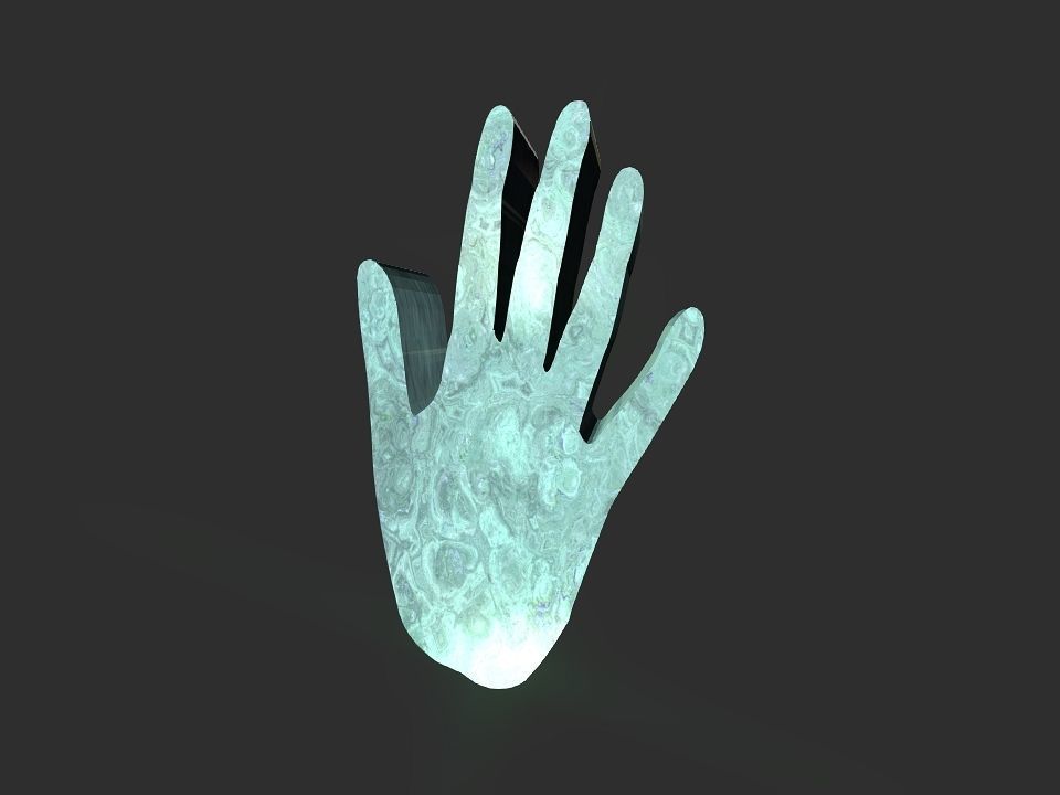 Hand 3d 2d shape 3D print model_8