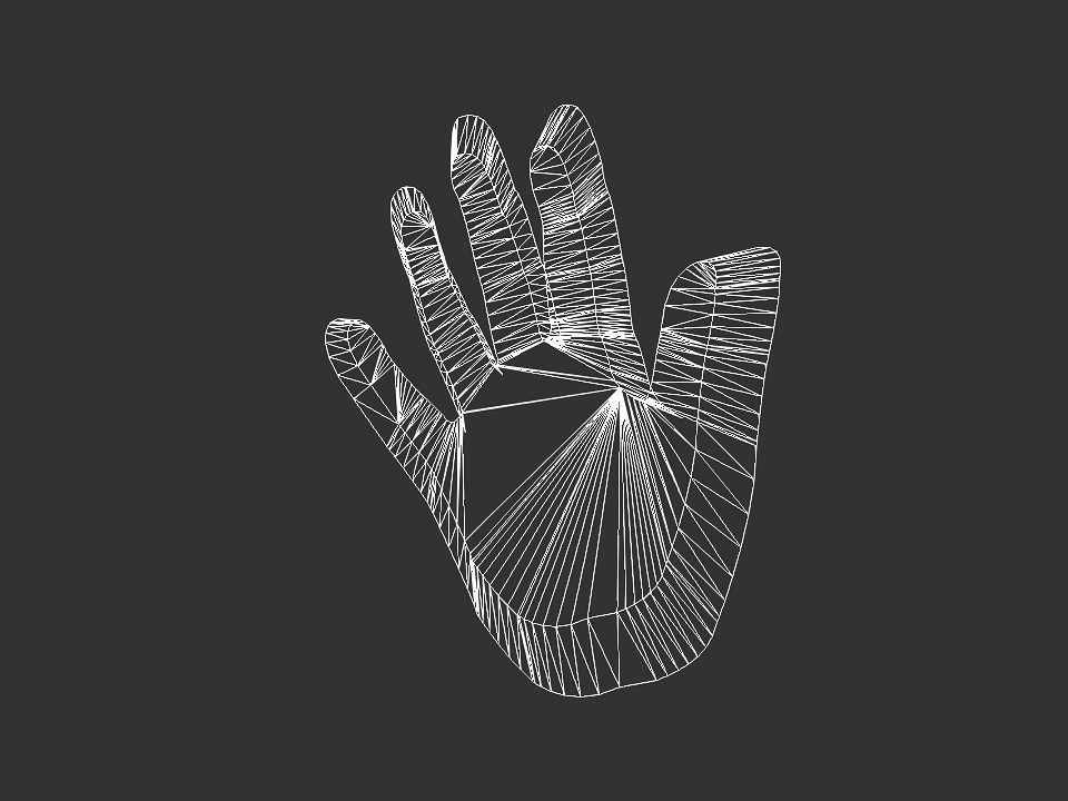 Hand 3d 2d shape 3D print model_26