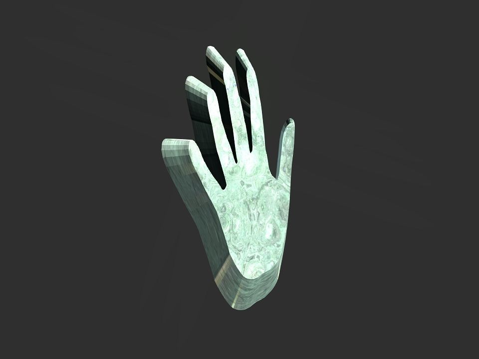 Hand 3d 2d shape 3D print model_16