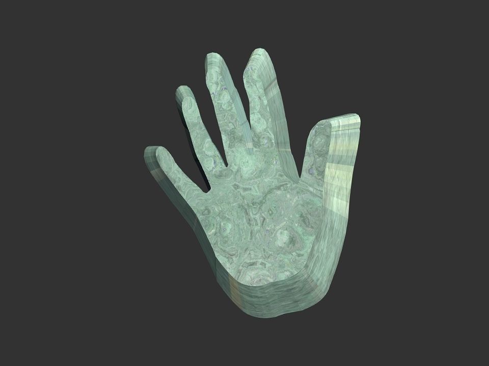 Hand 3d 2d shape 3D print model_24