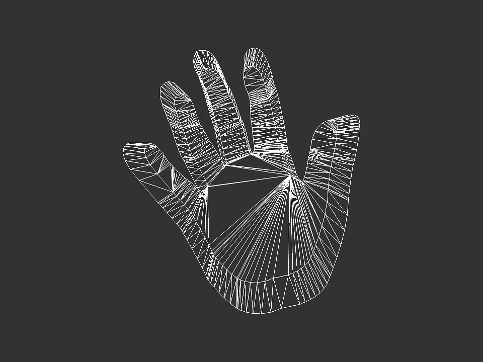 Hand 3d 2d shape 3D print model_25