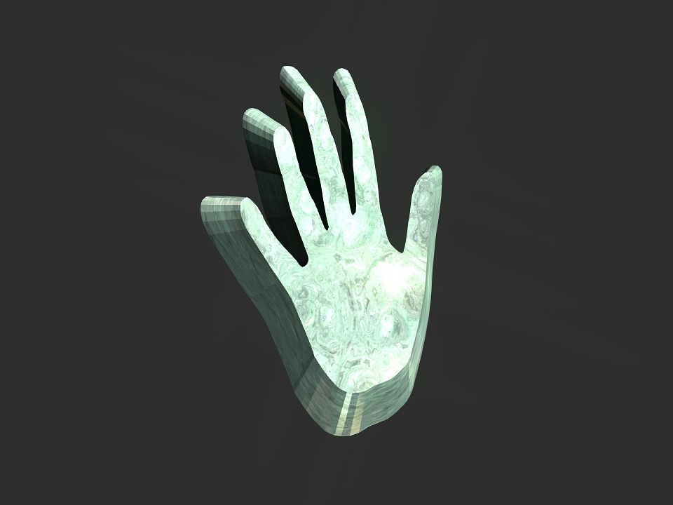 Hand 3d 2d shape 3D print model_17