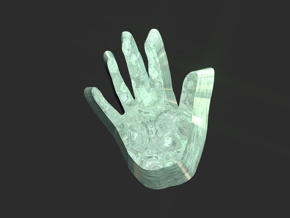 Hand 3d 2d shape 3D print model_1