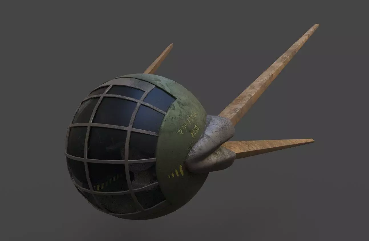Sputnik 2020 Low-poly 3D model_0