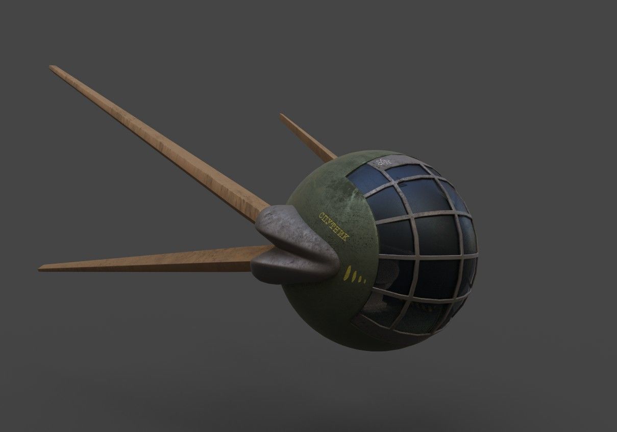 Sputnik 2020 Low-poly 3D model_12
