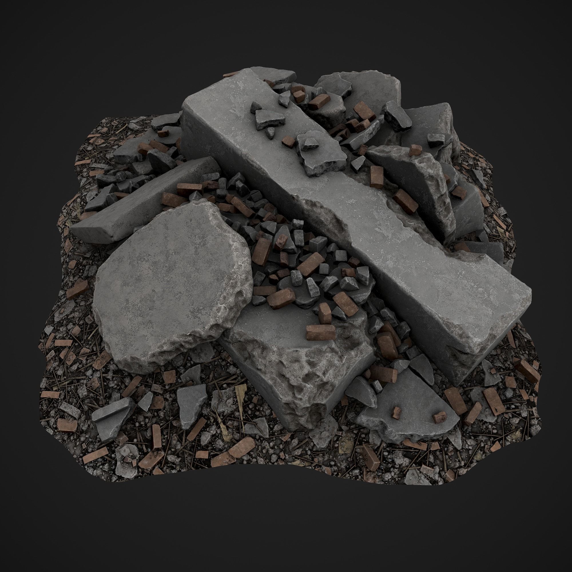 Debris Piles  Free 3D model_2