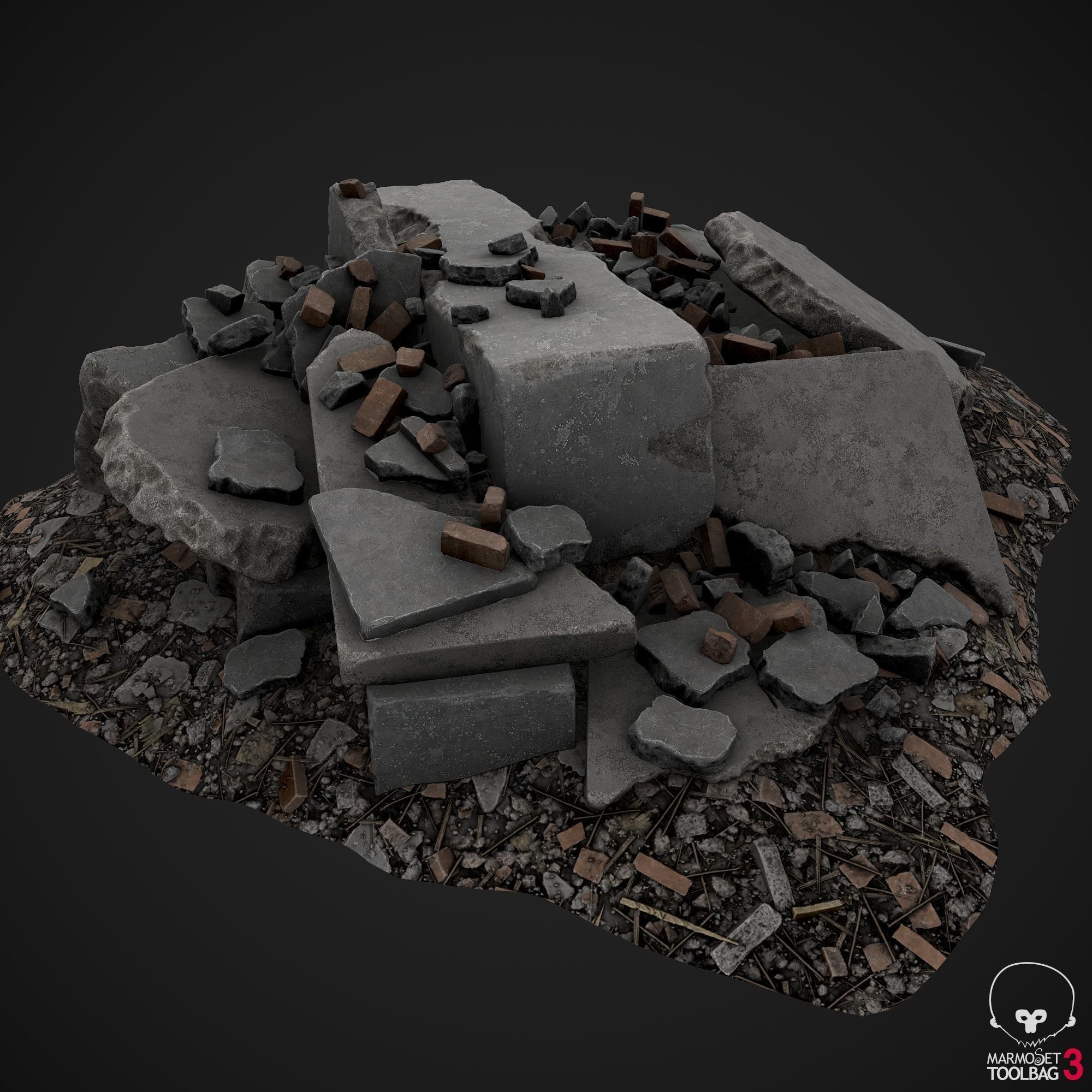 Debris Piles  Free 3D model_6
