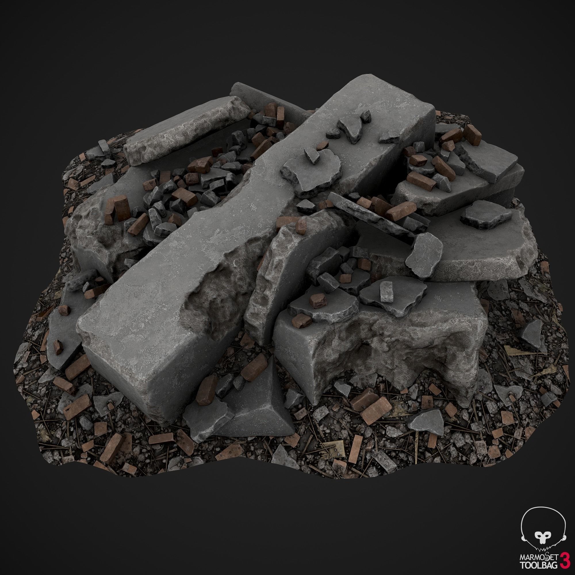 Debris Piles  Free 3D model_5
