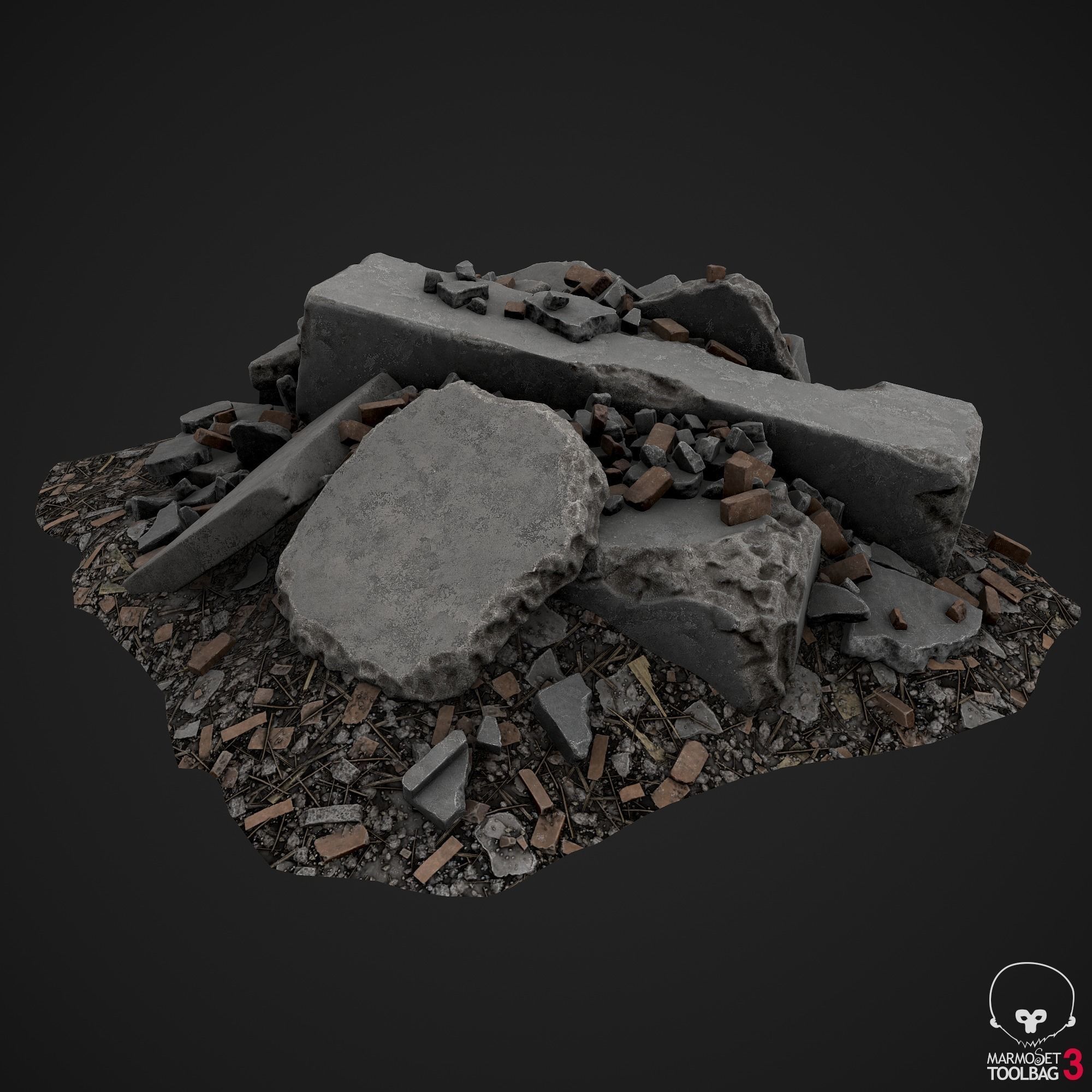 Debris Piles  Free 3D model_3