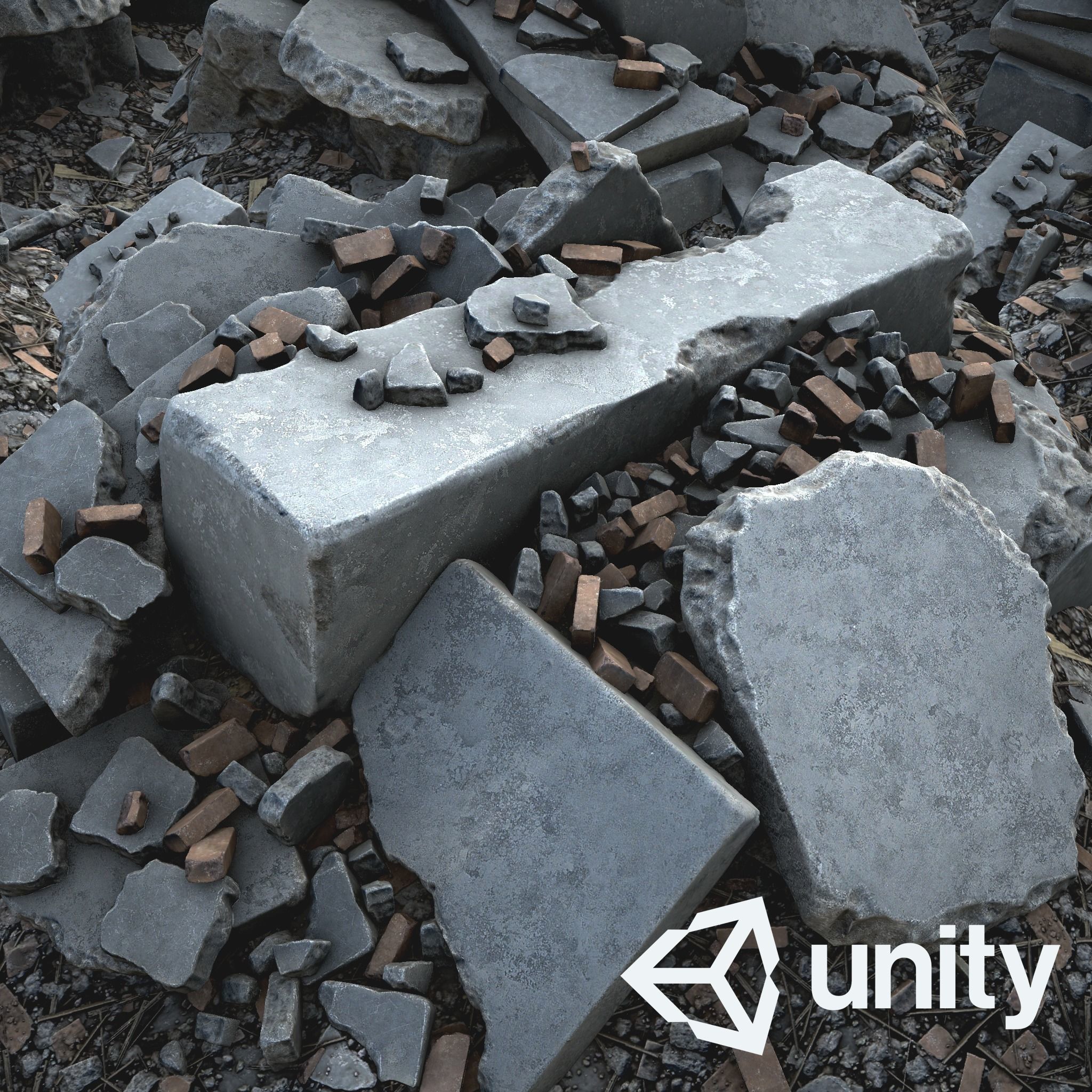 Debris Piles  Free 3D model_7
