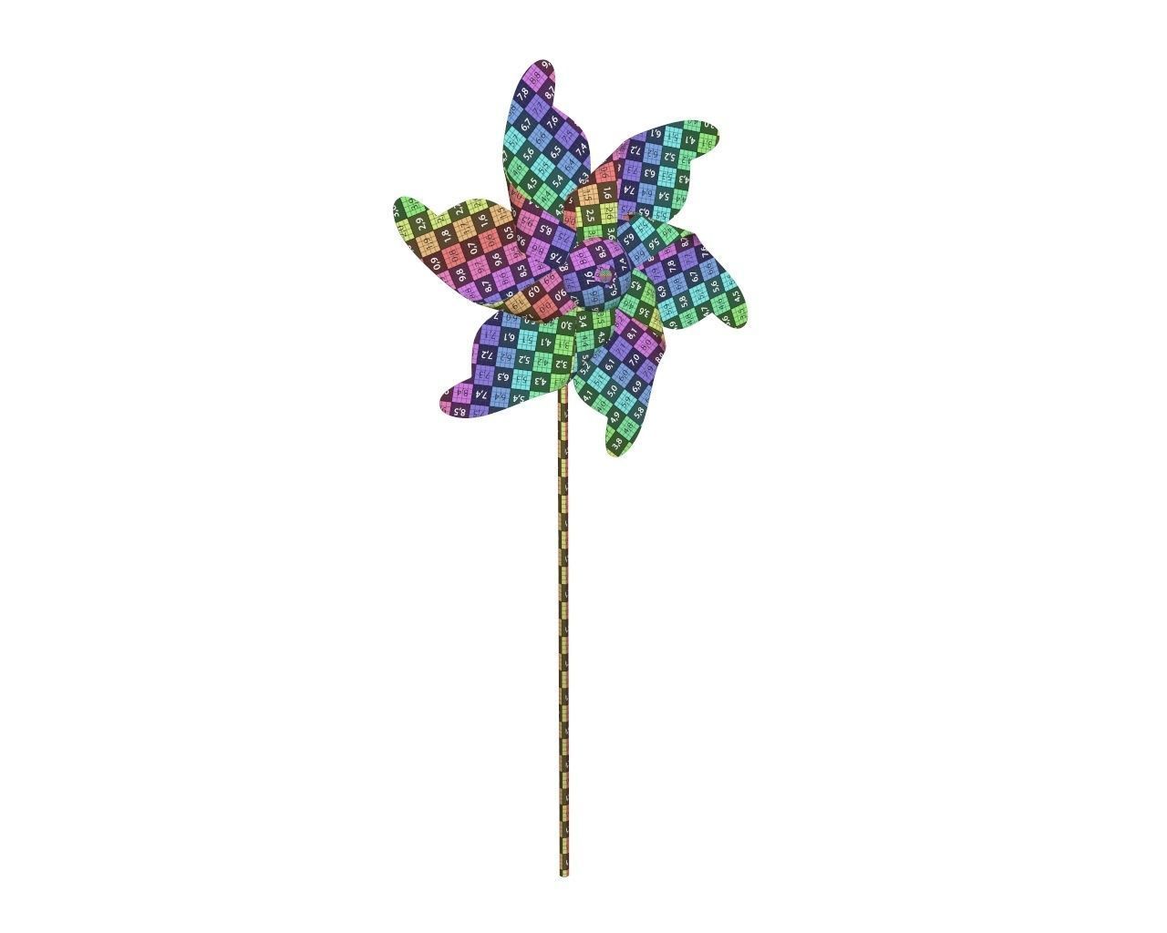 Windmill colorful toy 3D model_6