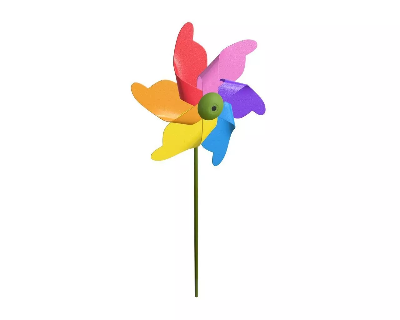 Windmill colorful toy 3D model_0
