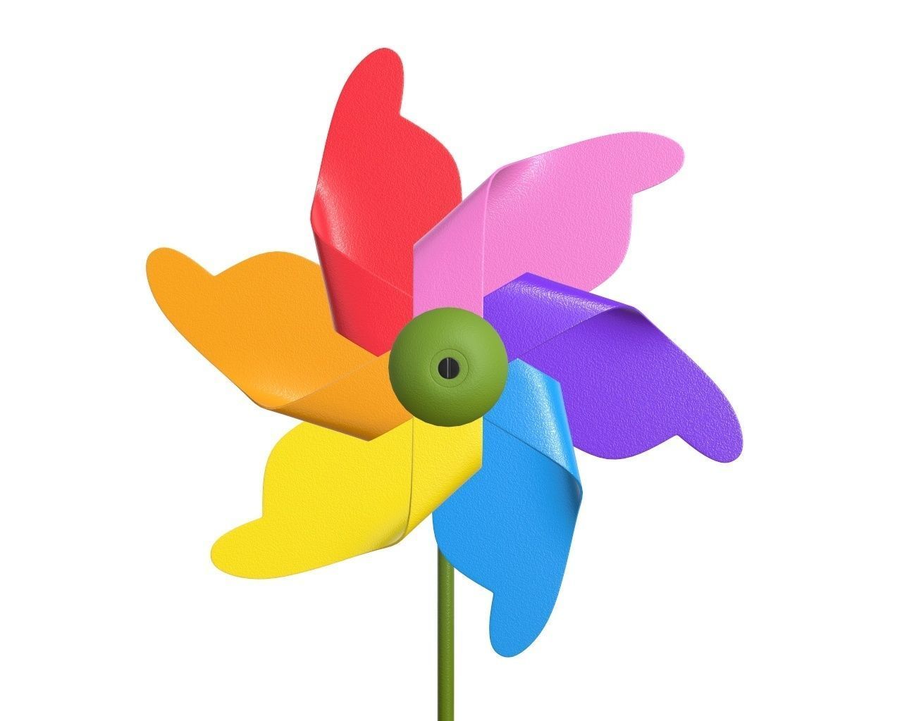Windmill colorful toy 3D model_5