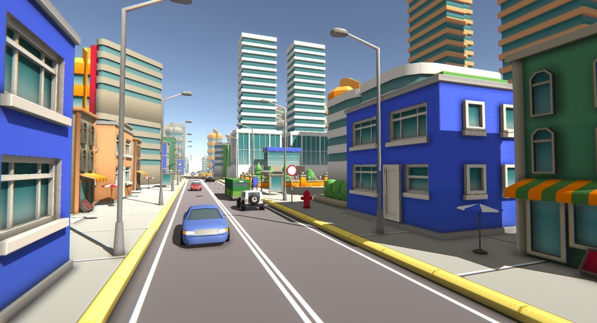 Low Poly Modular City Pack Low-poly 3D model_3