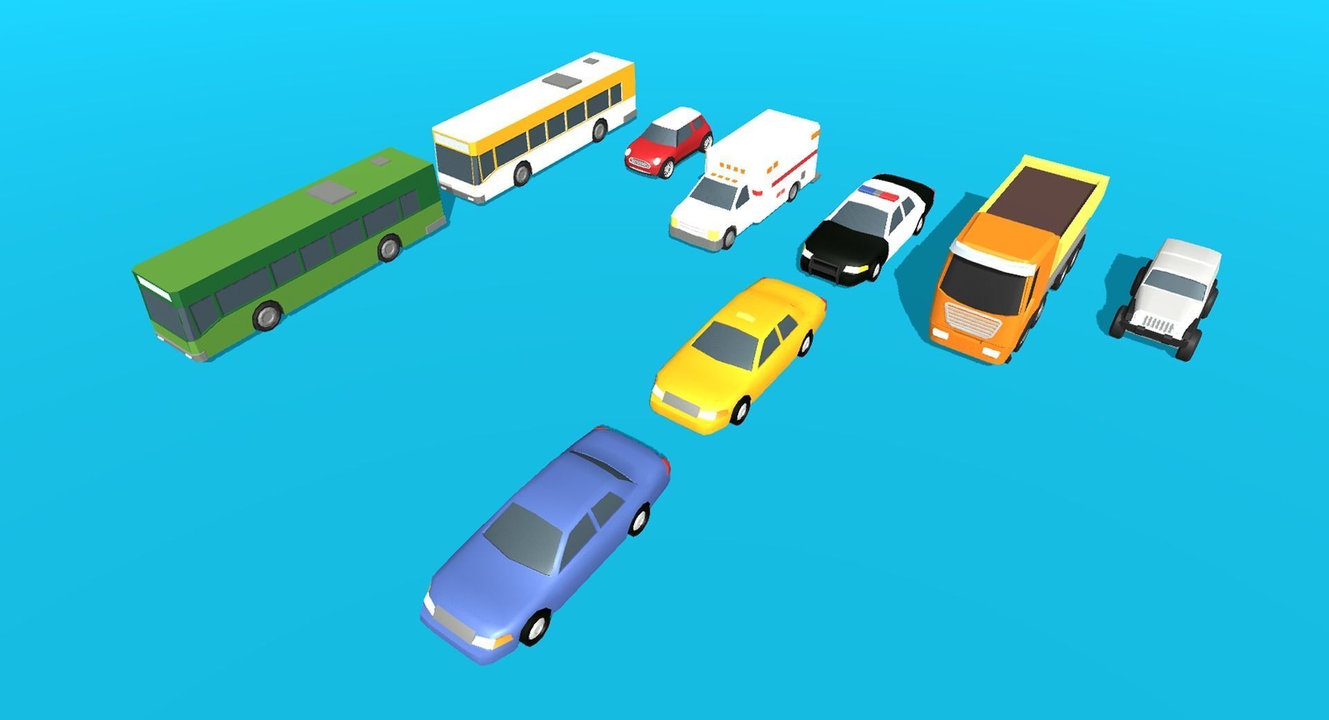 Low Poly Modular City Pack Low-poly 3D model_10