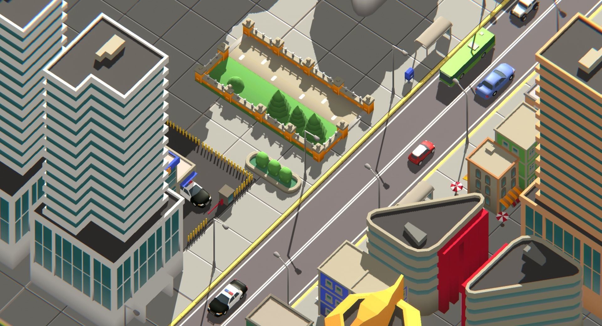 Low Poly Modular City Pack Low-poly 3D model_1