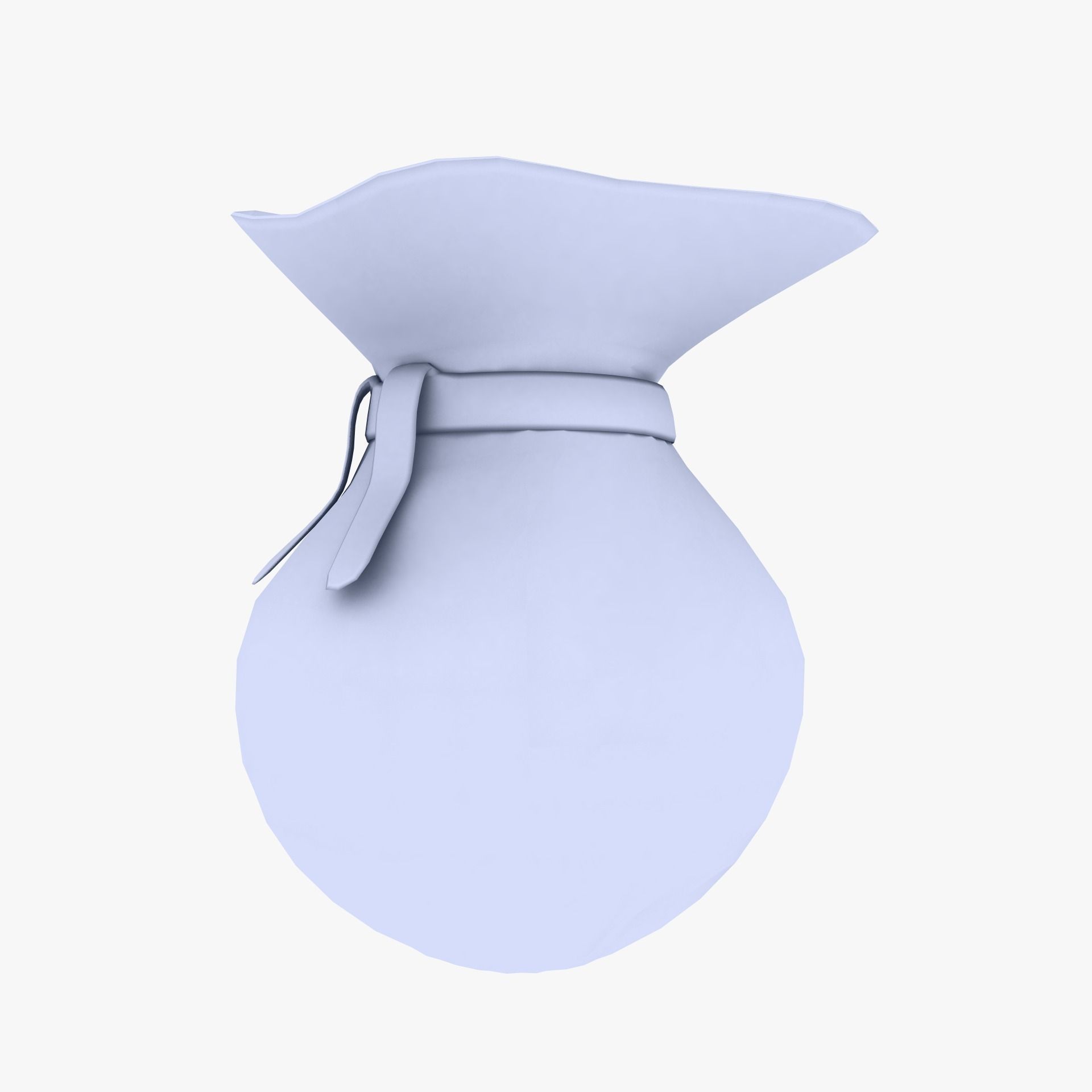 Leather Bag low poly Low-poly 3D model_4