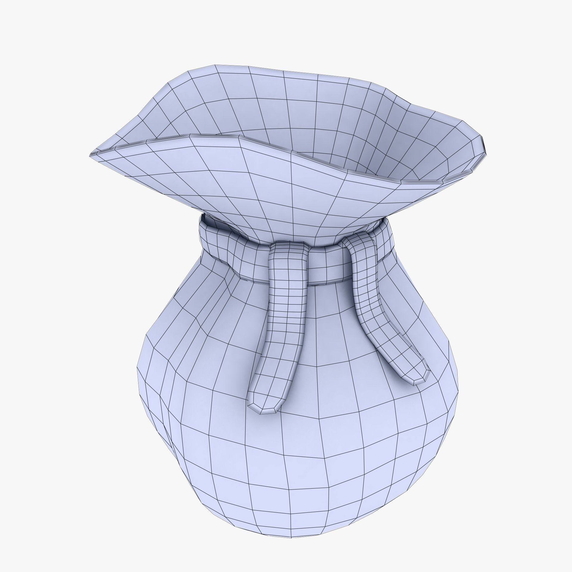 Leather Bag low poly Low-poly 3D model_5