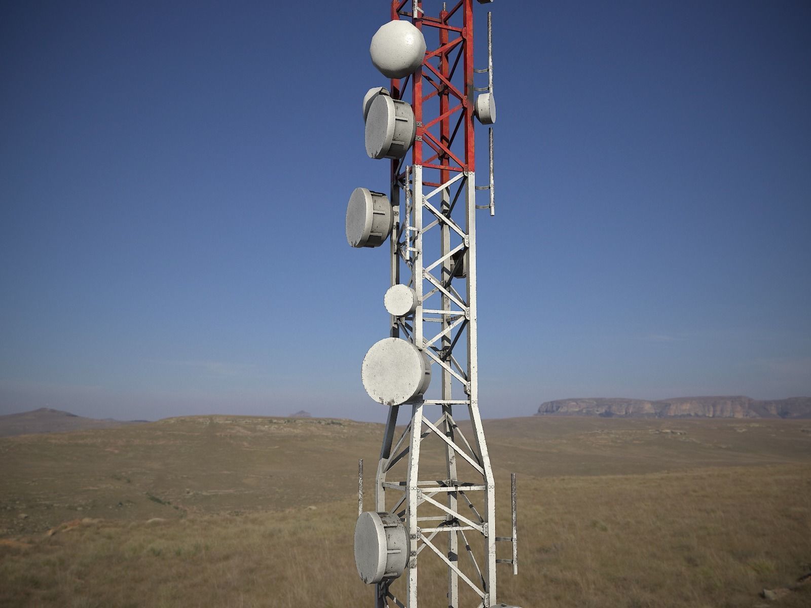 Telecommunications Tower PBR Low-poly 3D model_5