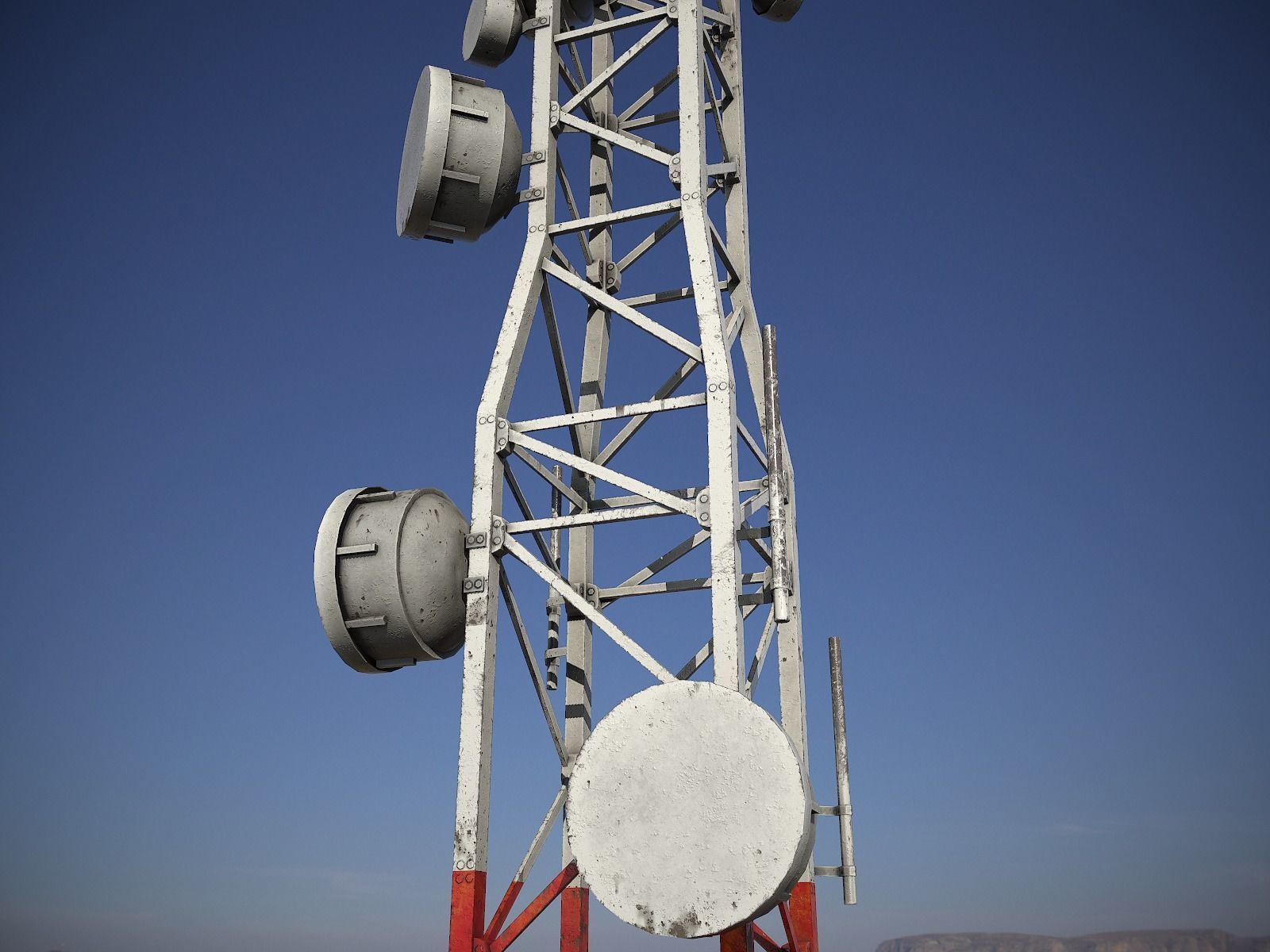 Telecommunications Tower PBR Low-poly 3D model_2