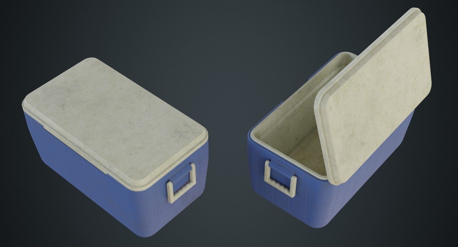 Cooler 1B Low-poly 3D model_1