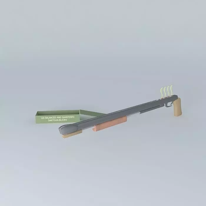 Pump-action Dartgun Free 3D model_0