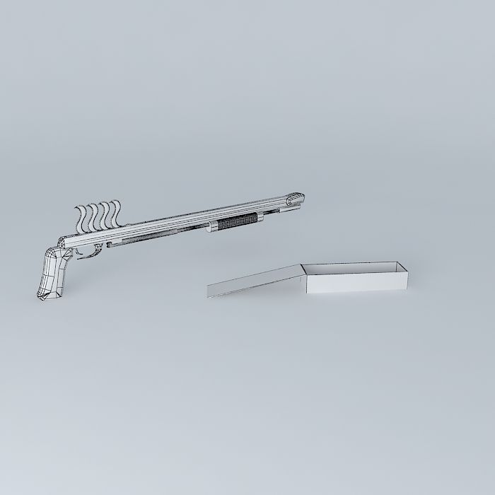 Pump-action Dartgun Free 3D model_4