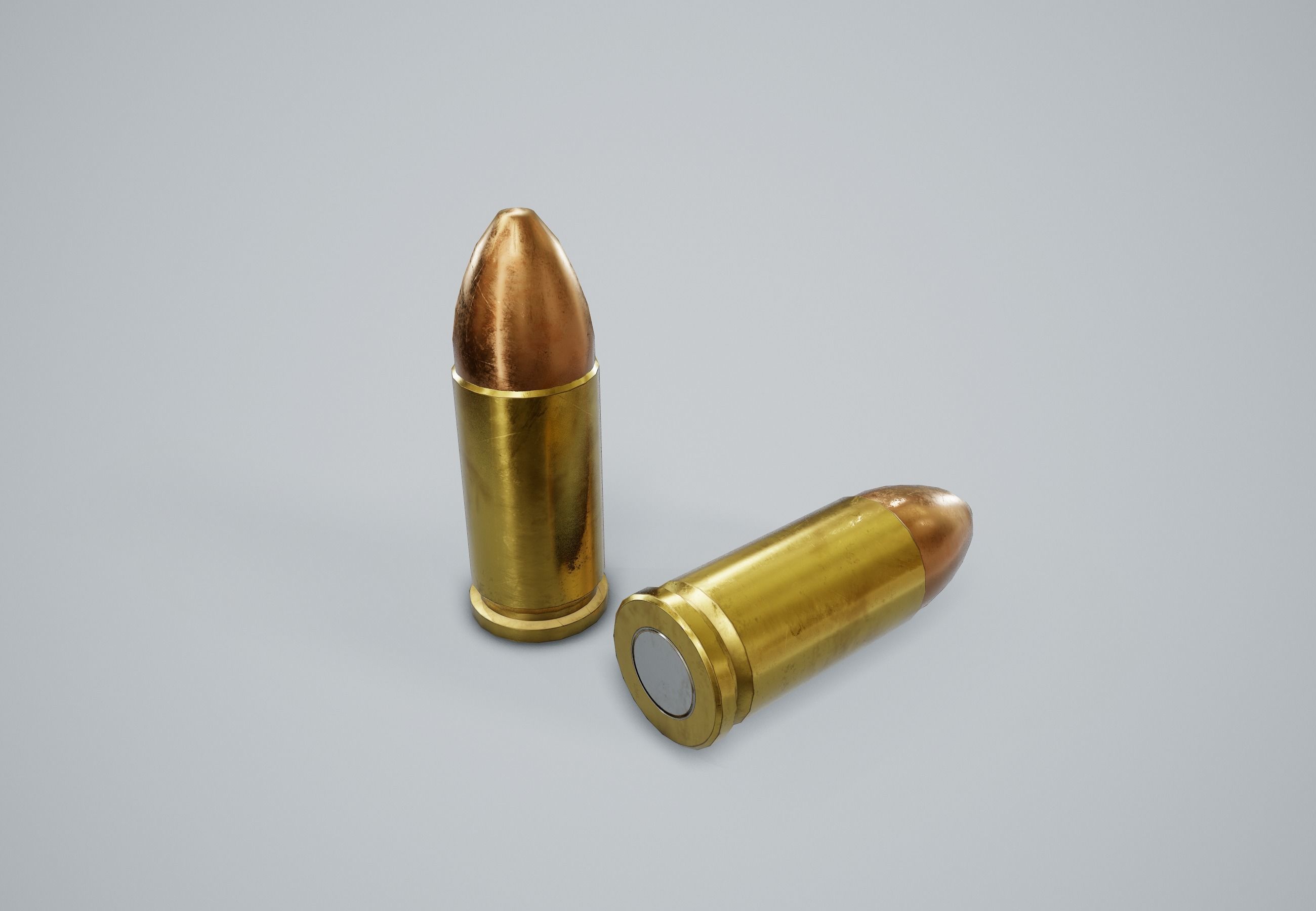 Cartridge Bullet PBR Game Ready Low-poly 3D model_2