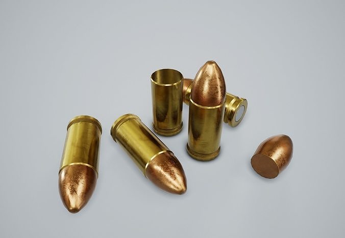 Cartridge Bullet PBR Game Ready Low-poly 3D model