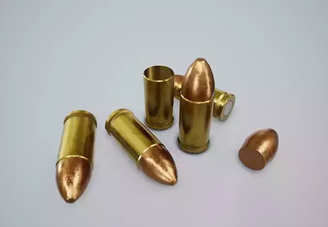 Cartridge Bullet PBR Game Ready