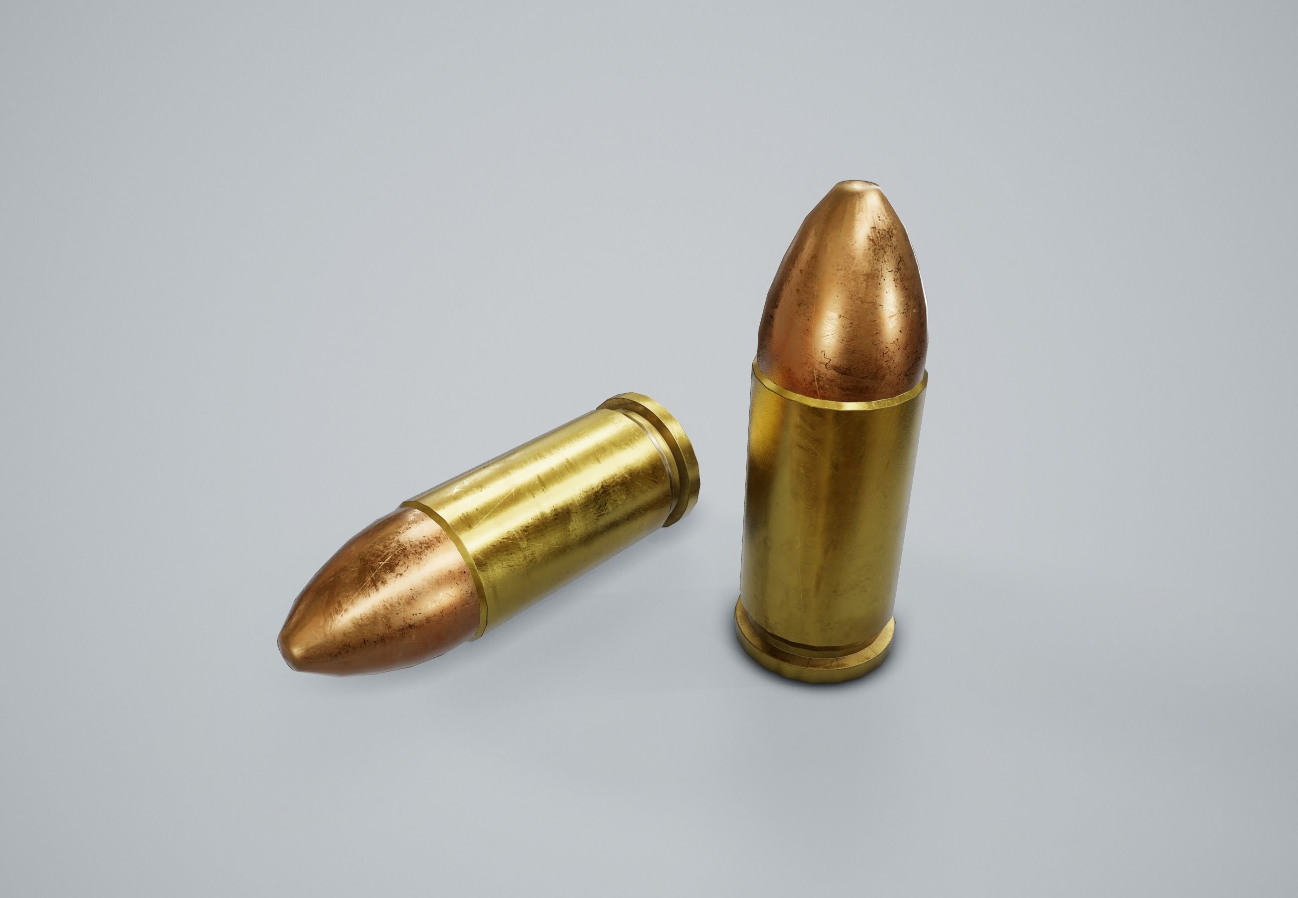 Cartridge Bullet PBR Game Ready Low-poly 3D model_3