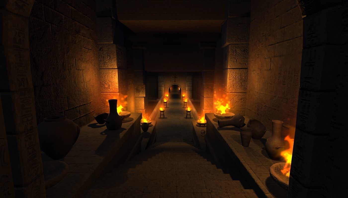 Modular Egypt Tomb Low-poly 3D model_17