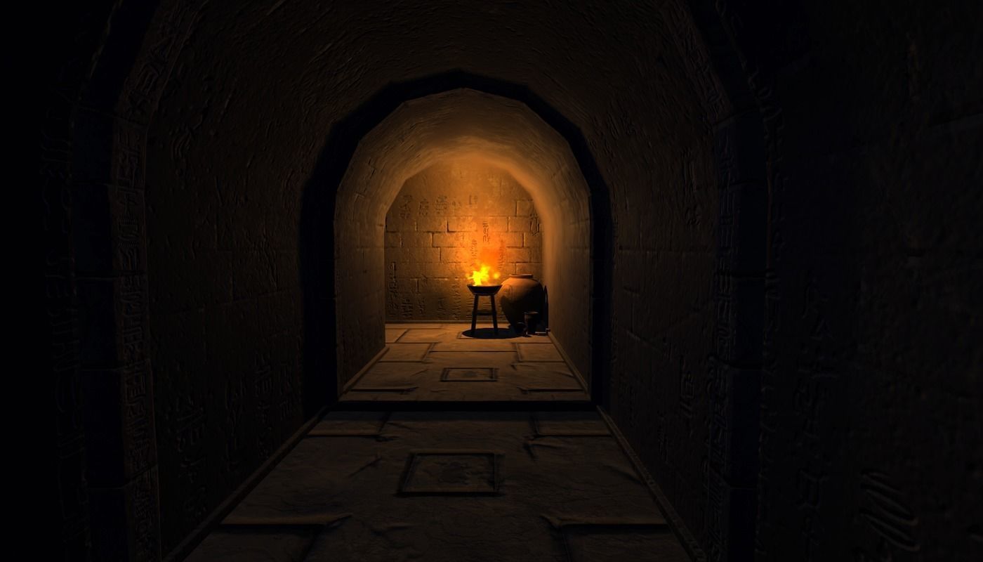 Modular Egypt Tomb Low-poly 3D model_12