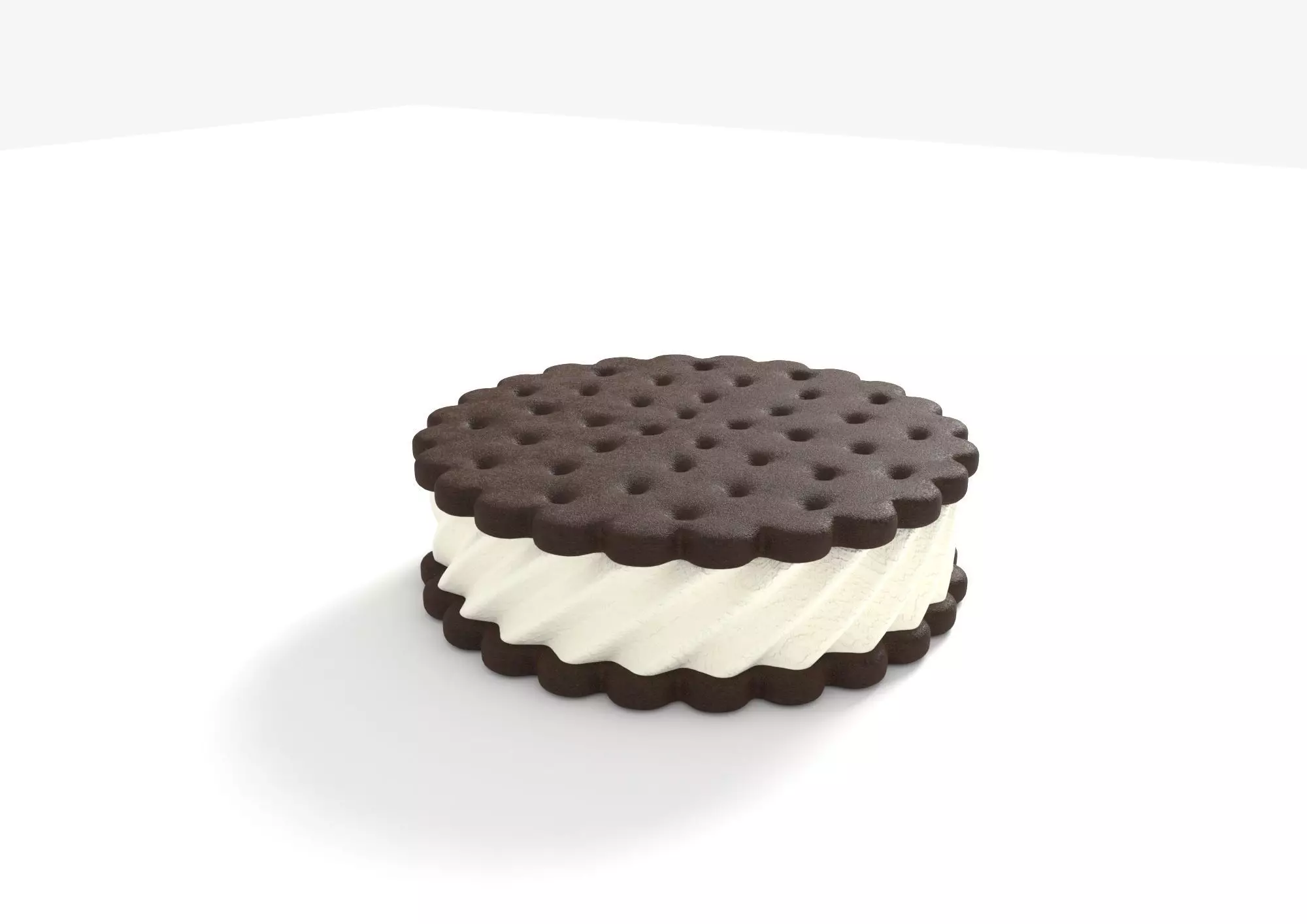 Ice Cream Sandwich Cookies Round 3D model_0