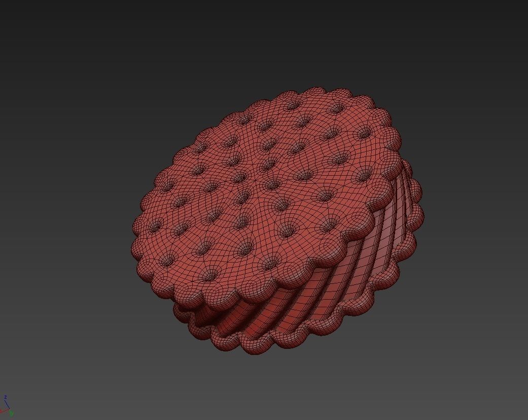 Ice Cream Sandwich Cookies Round 3D model_5