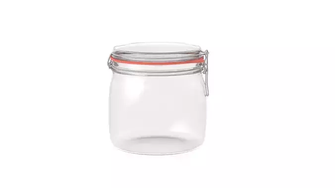 Glass clip lock jar