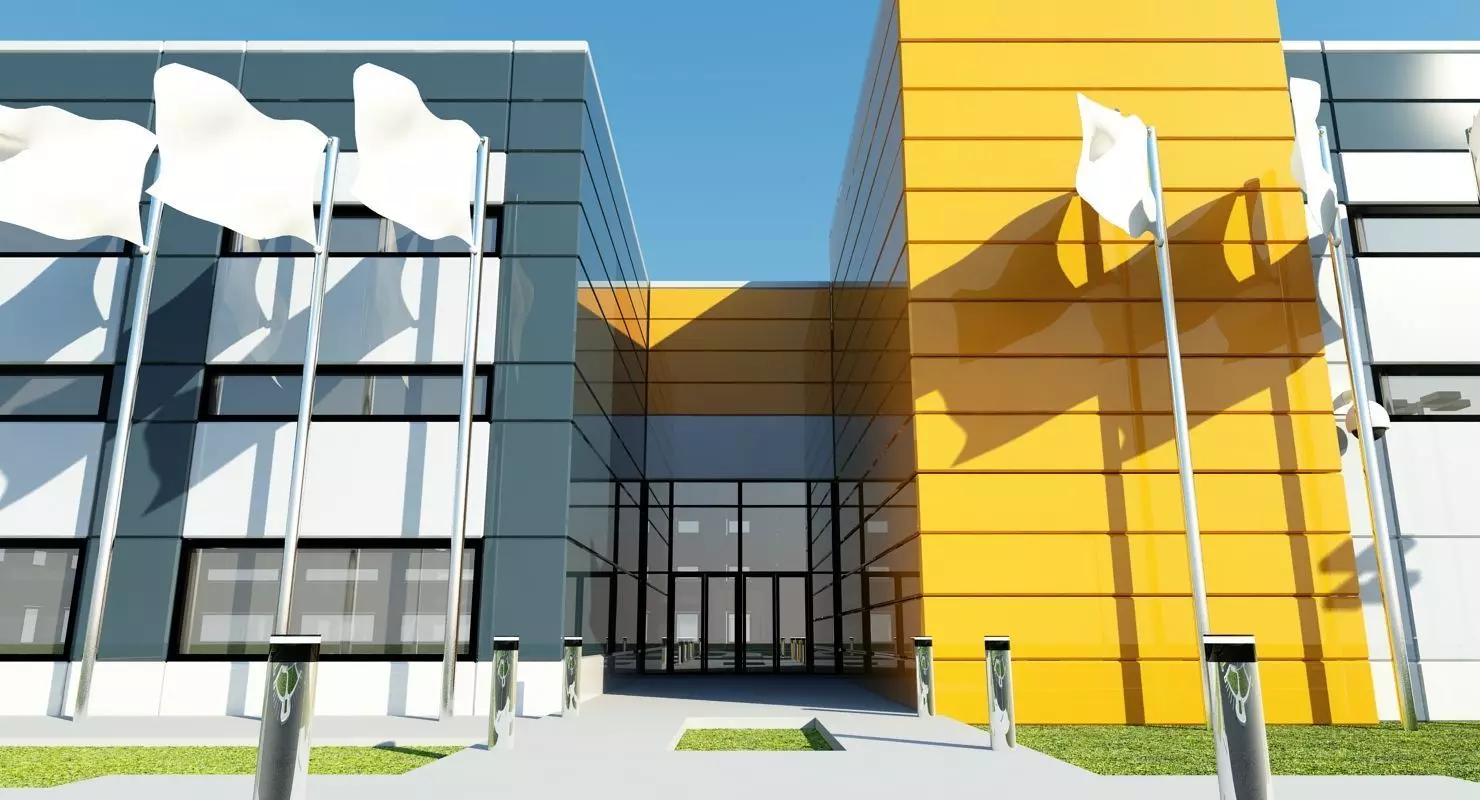 Warehouse Building Exterior 3D model