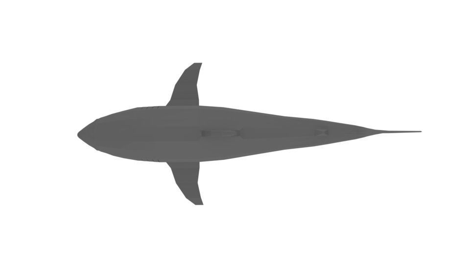 Low Poly Cartoon Shark Low-poly 3D model_8