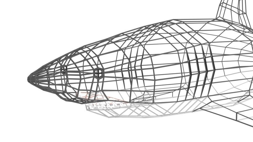 Low Poly Cartoon Shark Low-poly 3D model_21